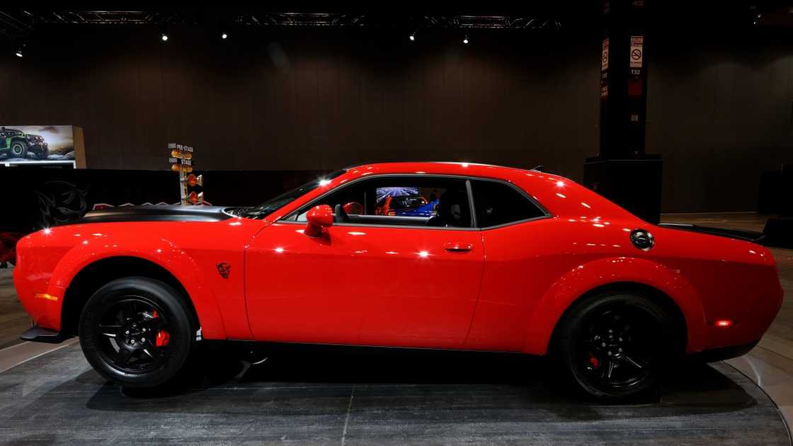 A 2018 Dodge Challenger SRT Demon pictured on display at the 110th Annual Chicago Auto Show.