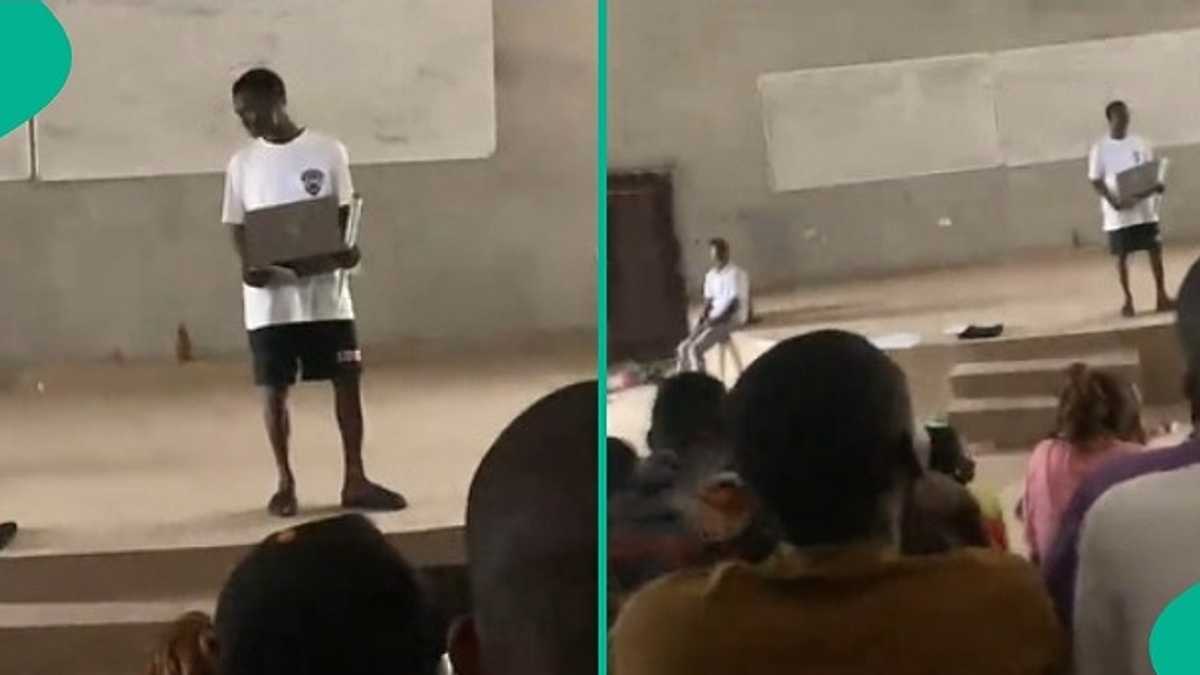 Angry Lecturer Asks Student to Take Over Class after Catching Him Talking With Coursemate, He Reacts