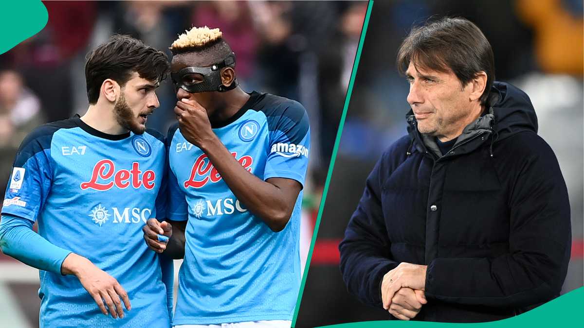 Conte Shares Honest Thoughts on Osimhen and Kvaratskhelia’s Exits After Napoli’s Win vs Atalanta