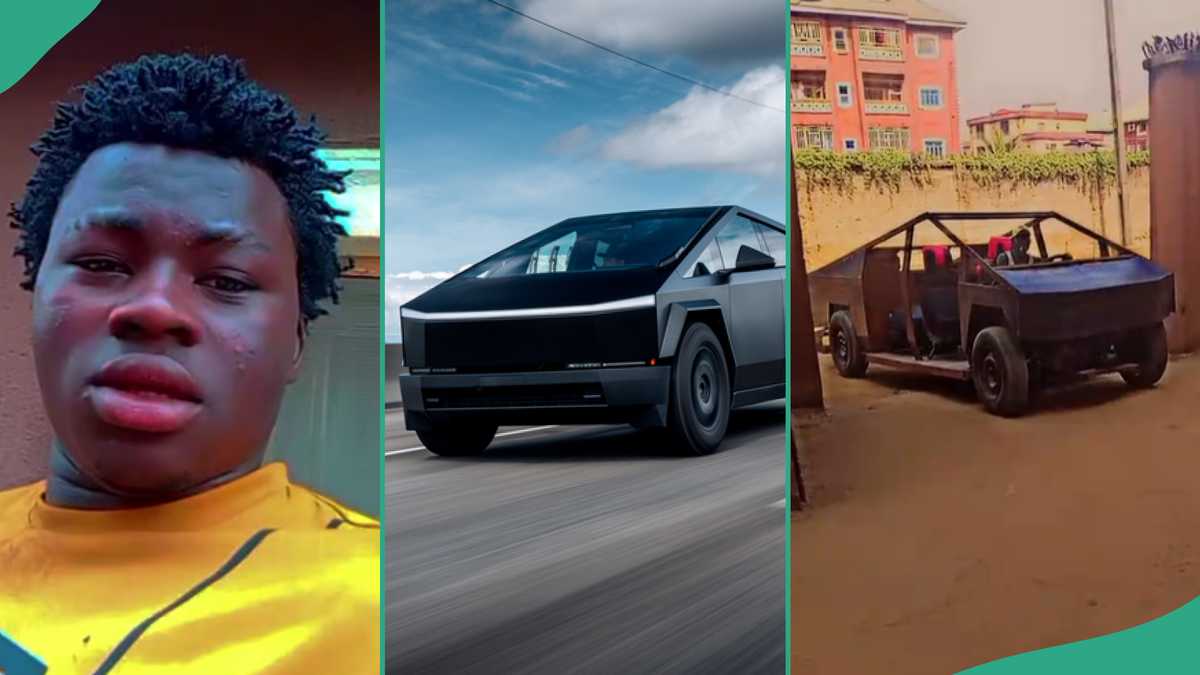 Nigerian Made Cybertruck: Man Constructs Vehicle That Looks Like Elon Musk's Car, Drives it Around