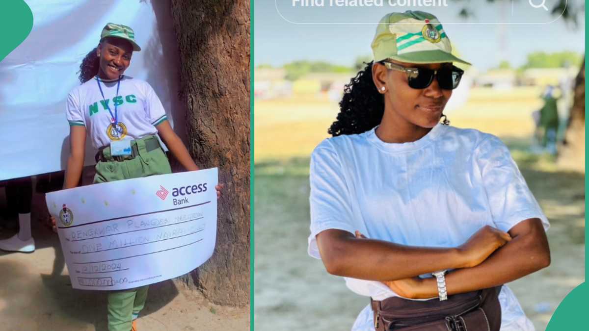 NYSC Lady Flaunts Access Bank Cheque As She Wins N1 Million in Orientation Camp