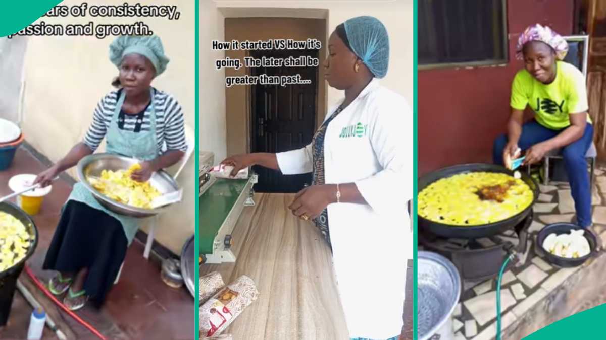 Transformation Photos of Woman Who Started Plantain Chips Business 7 Years Ago with Gas Cooker