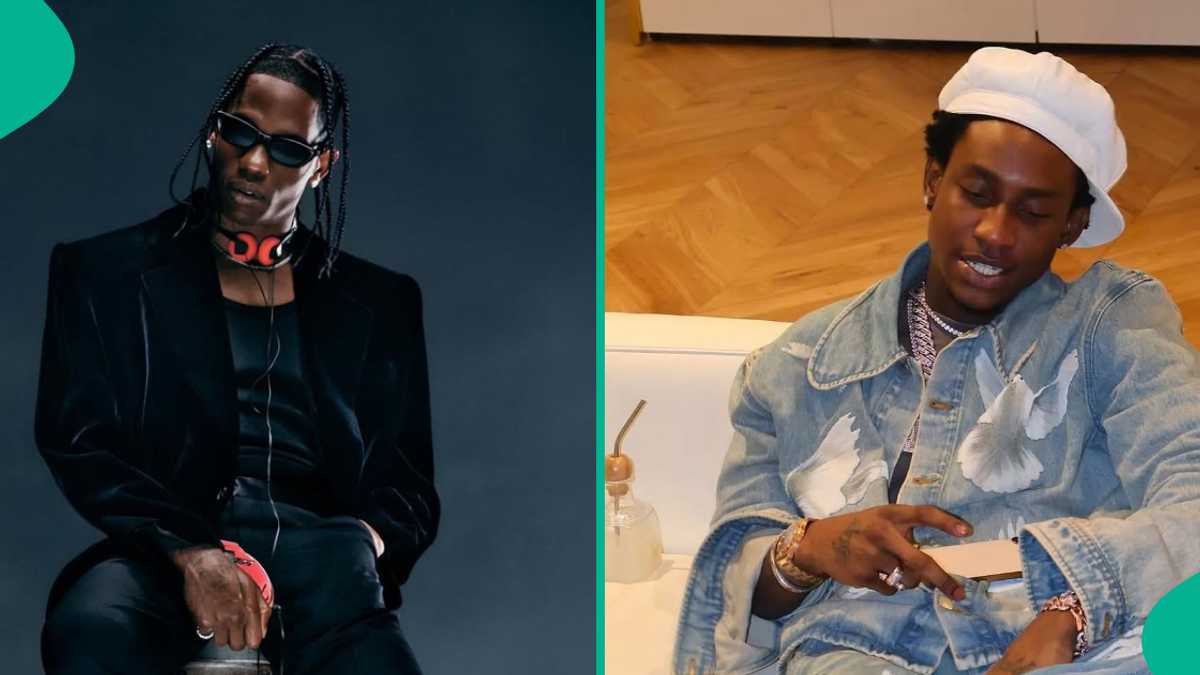 Sweet Video As American Singer Travis Scott Sings, Vibes to Shallipopi’s Song ’He Don Cast