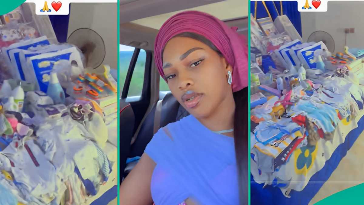 Pregnant Woman Shows Off Her Baby Things Worth N2.2m, Hails Her Husband in Viral Video