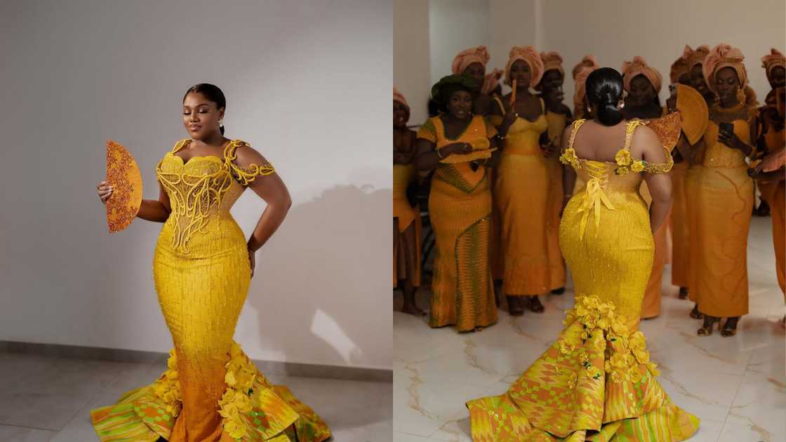 Stunning mustard gown