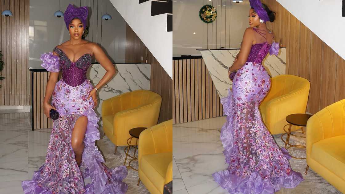 Purple Asoebi gown