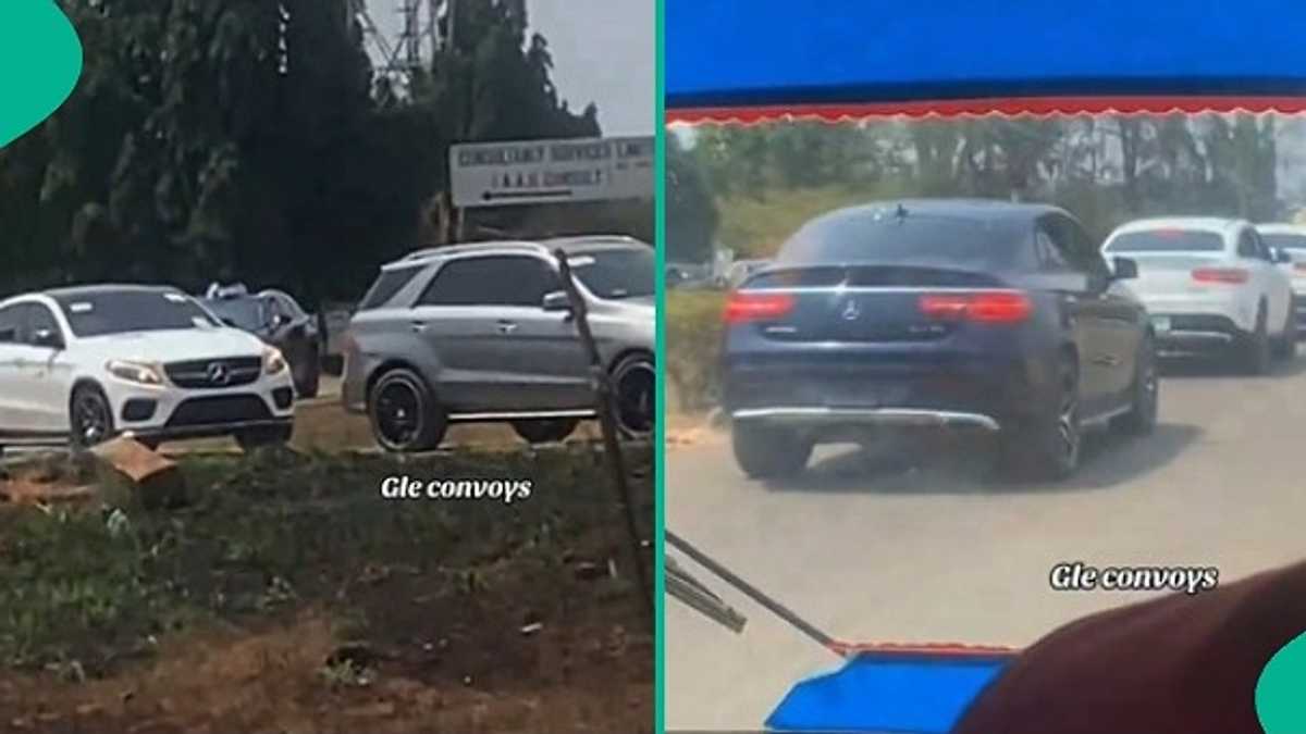 Expensive GLE Cars Line Up at Ambrose Alli University as 'Fine Girl' Graduates, Video Goes Viral