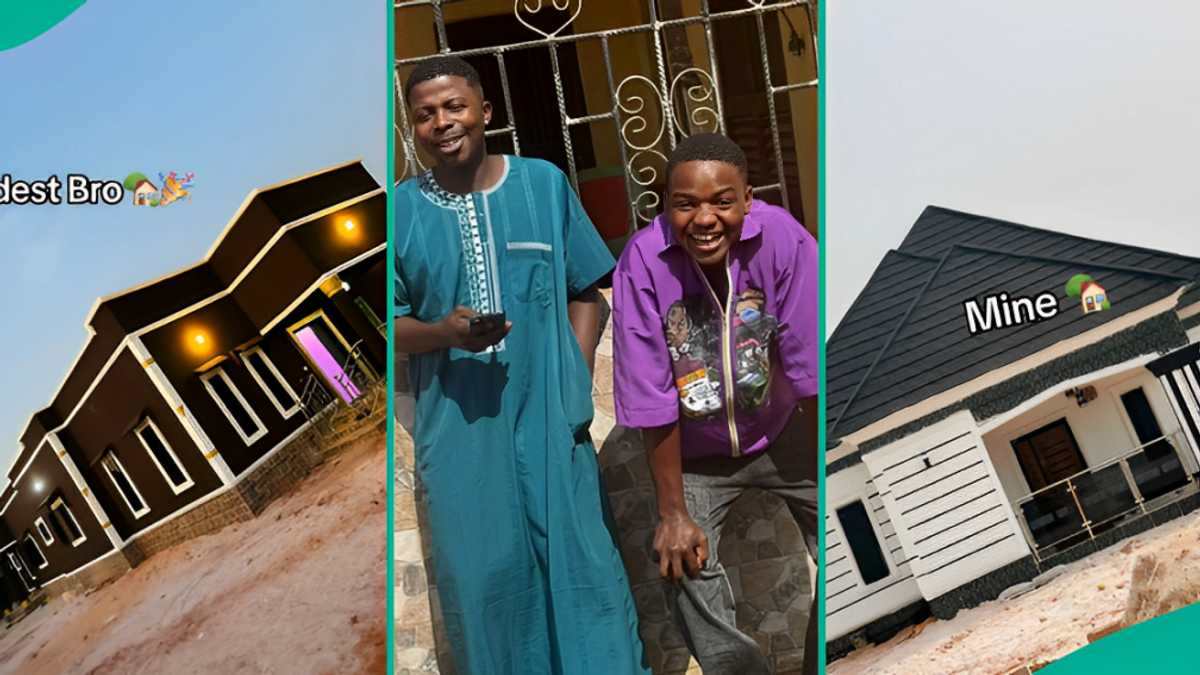 Man Celebrates as He and His Elder Brother Become Landlords, Flaunts New Houses on Social Media