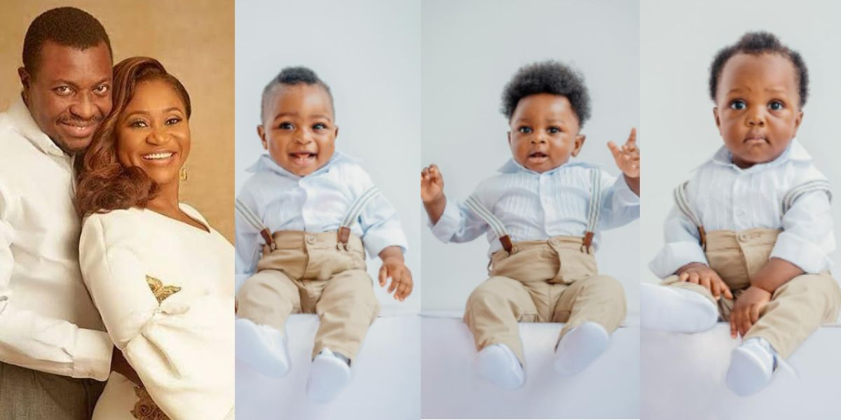 Ali Baba, Wife Unveil Triplets’ Photos On 1st Birthday