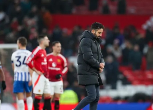 Amorim Damages TV In Man United Dressing Room During Outburst After Brighton Loss