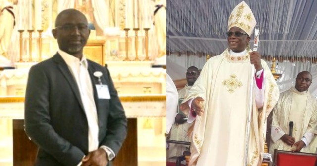 L-R: Suspended Fr Oghenerukevwe and Bishop Ewherido