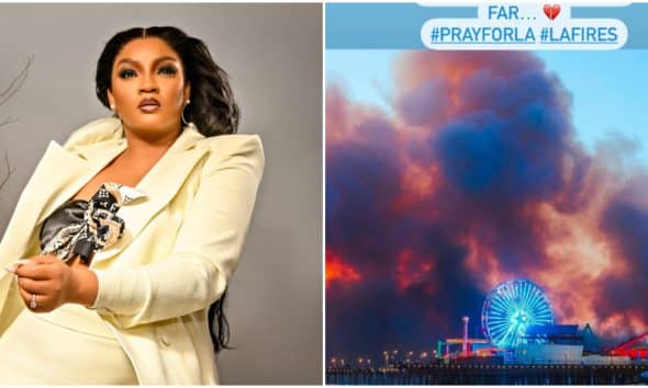 My family and I are safe - Omotola Jalade speaks on 'escaping' California wildfires