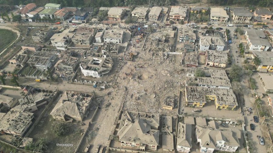 See rare aerial photos showing devastating nature of Ibadan explosion