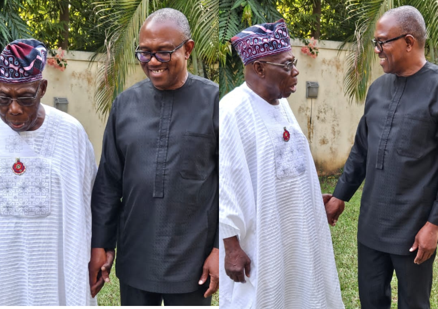 Peter Obi meets Obasanjo, shortly after visiting IBB, Goodluck Jonathan