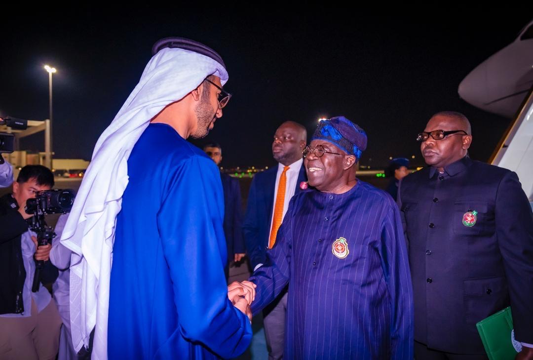 Tinubu Arrives In Abu Dhabi For Sustainability Week