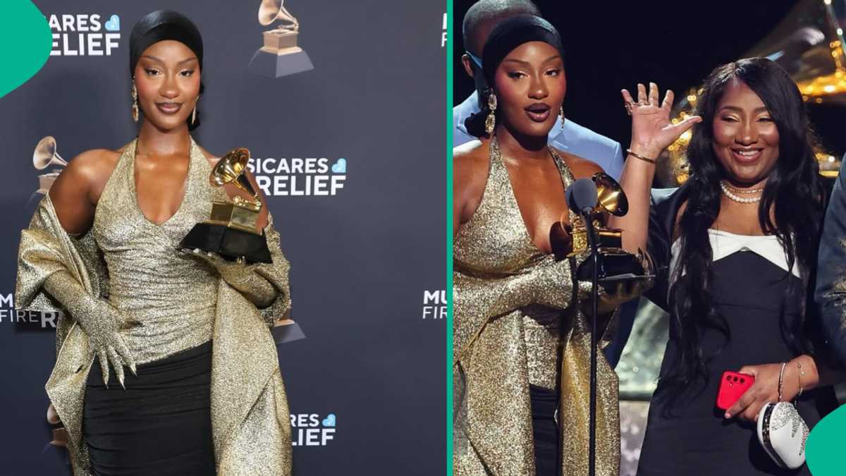 67th Grammy: Tems Wins Best African Music Performance Ahead of Burna Boy, Others, Celebrates Mum