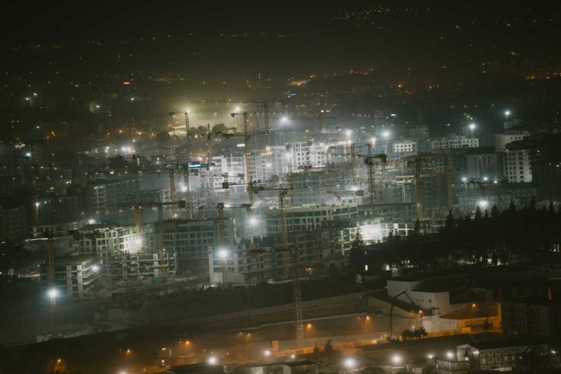 Workers from the government's TOKI housing agency often labour late into the night to get as much done as possible