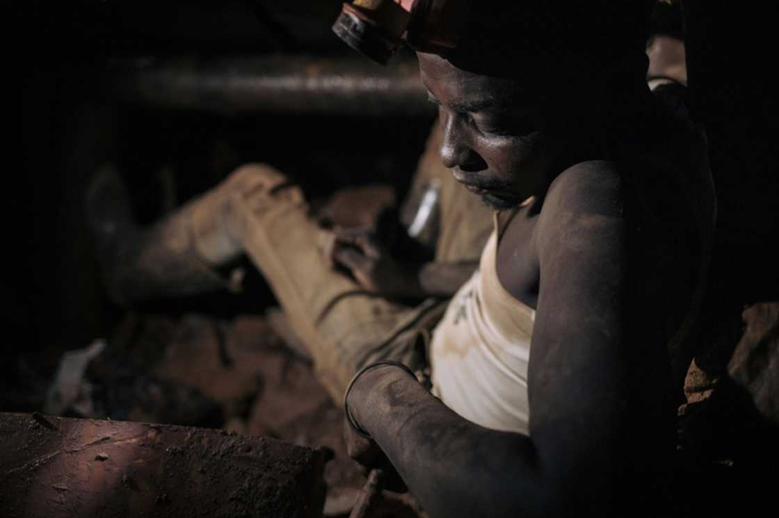 A gold miner in South Kivu, a region now under threat of takeover by the M23