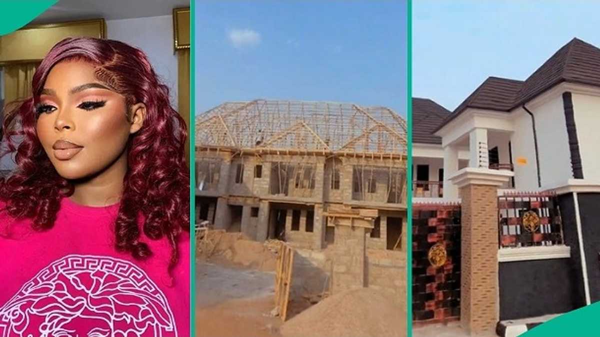 Congratulations Pour in as Nigerian Woman Proudly Shows Off Her Man's Building Project