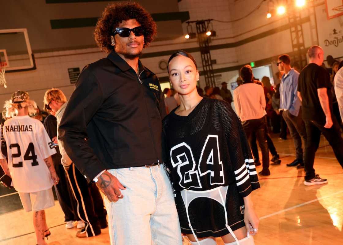 Jalen Green and Draya Michele at the NAHMIAS SS25 Menswear Show