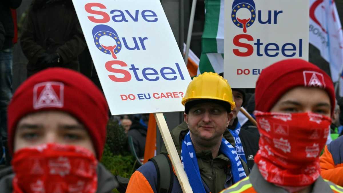 Steel decline sparks protests and a movie in Belgium