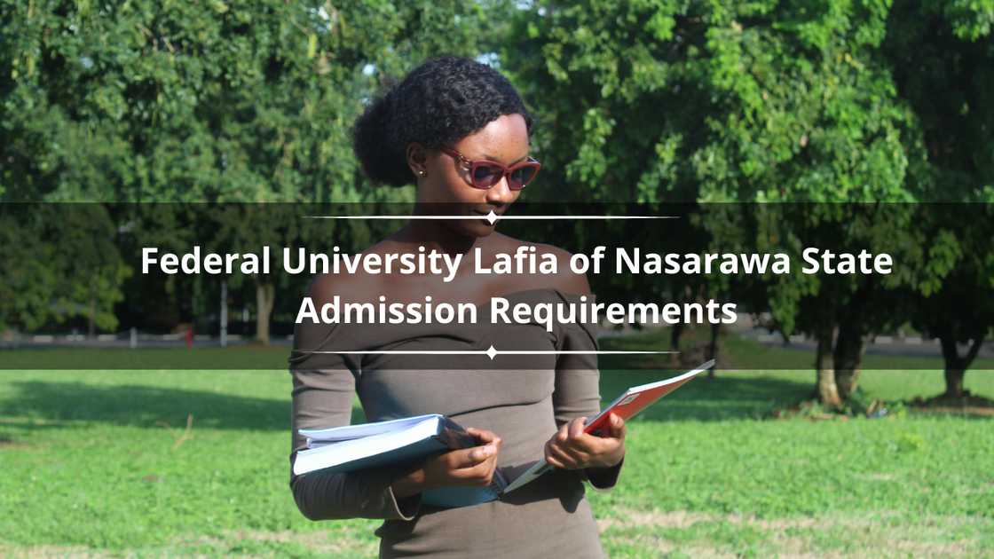 A student holding books at the Federal University Lafia of Nasarawa State