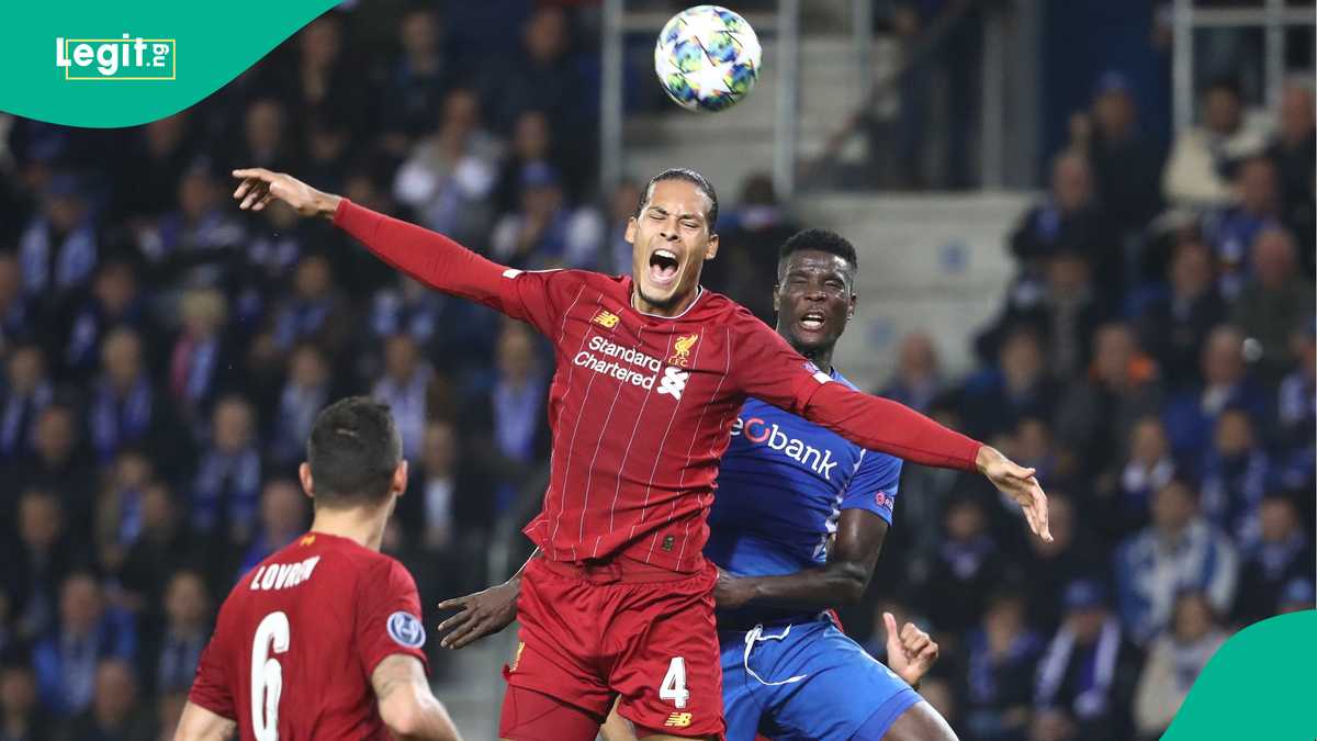 Moment Super Eagles Striker Bullied Liverpool Captain Van Dijk Goes Viral