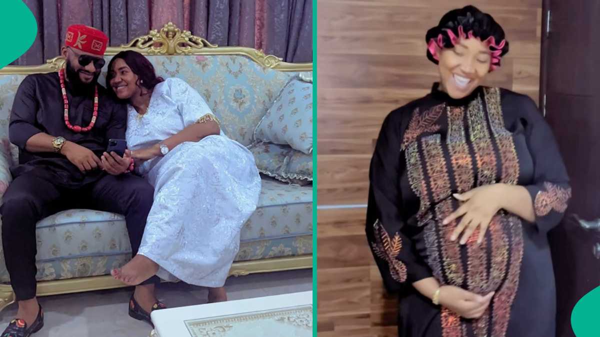 Yul Edochie Shares Video of Judy Austin With Baby Bump: “Baby Trump Is Coming, Rejoice With Us”