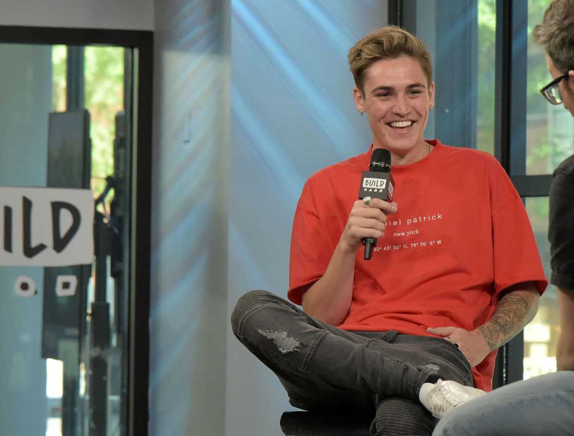 Sammy Wilk speaks at a clothing line launch in New York