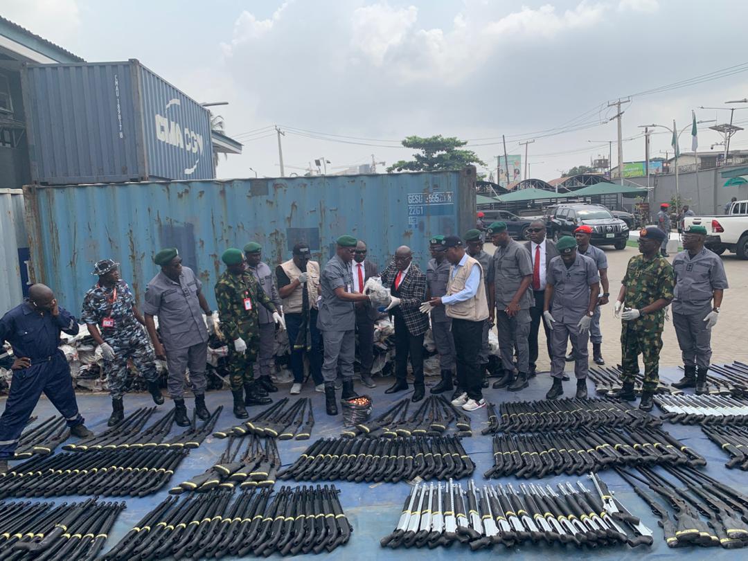 Customs Hands Over Intercepted Arms, Ammunition Cache To NCCSALW