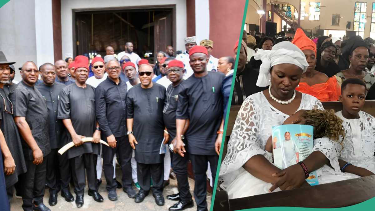 Justice Azuka: Tears Flow As Slain Anambra Lawmaker Is Laid to Rest, Peter Obi, Others Spotted