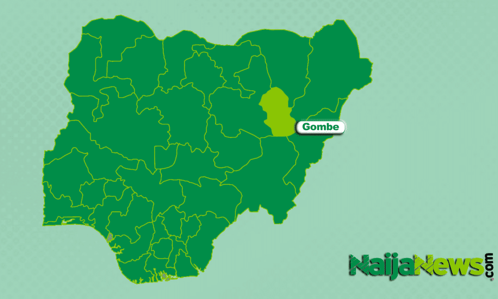 Map of Gombe State, Nigeria