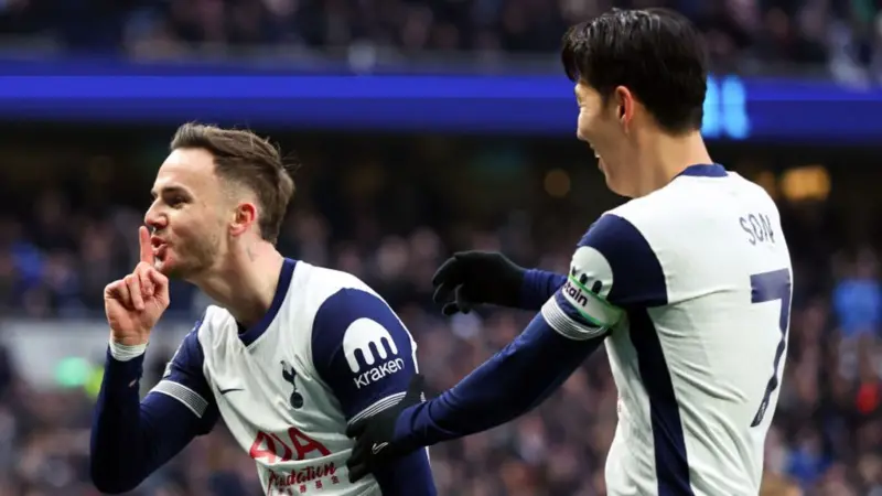 EPL: Maddison shines as Tottenham sink Manchester United