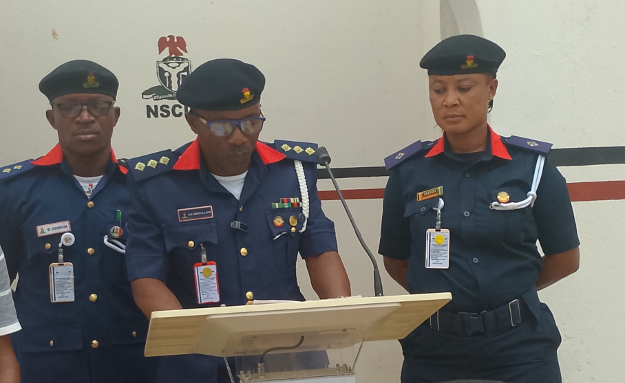 NSCDC Parades 3 For Alleged Illegal Revenue Collection, Vandalism In Kogi