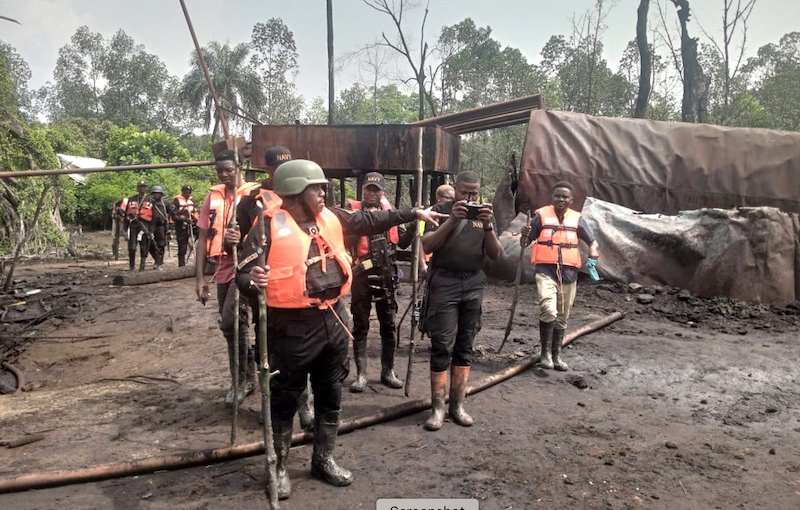 Navy uncovers 15 illegal refineries in Rivers