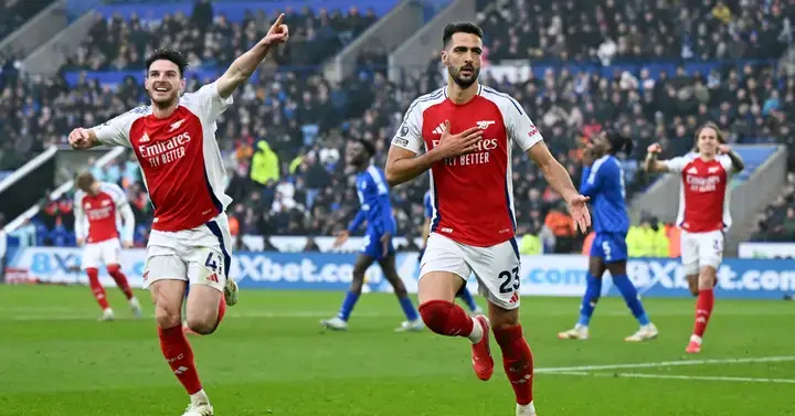 Premier League: Merino Scores Late Double As Arsenal Overcome Leicester