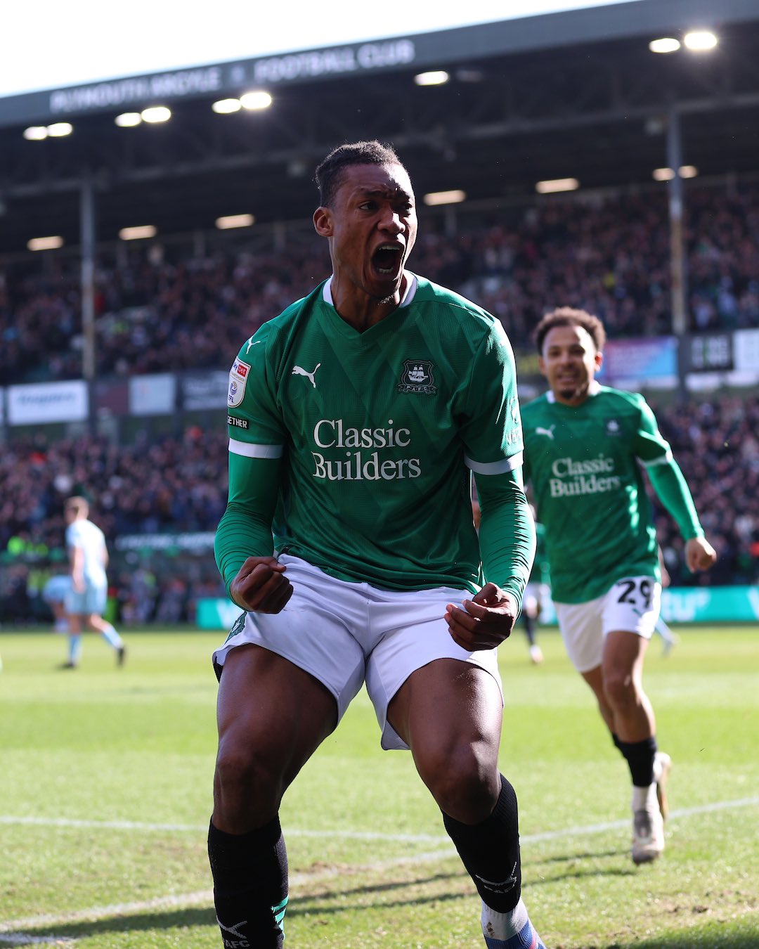 Tijani Celebrates First Plymouth Argyle's Goal