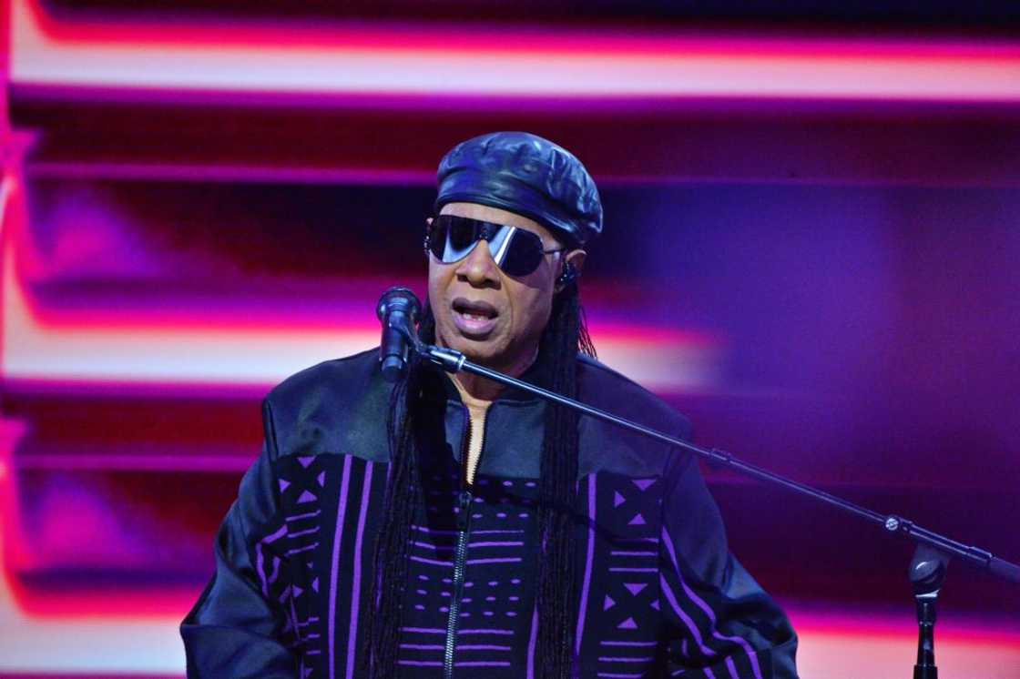 Musician Stevie Wonder at the United Center in Chicago, Illinois, United States