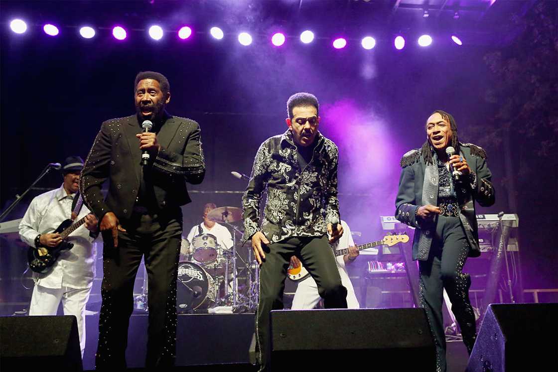 Commodores singers, William King, J.D. Nicholas and Walter Orange at LeFrak Center at Lakeside in Brooklyn, New York